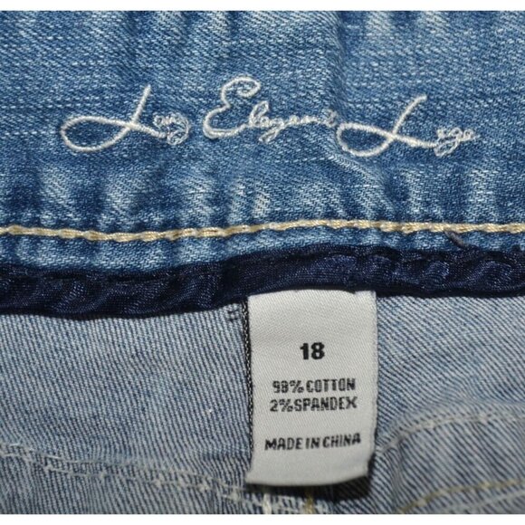 Long Elegant Legs Ladies Light Wash Flare Leg Blue Jeans Size 18 Tall Stretch De - Picture 7 of 8